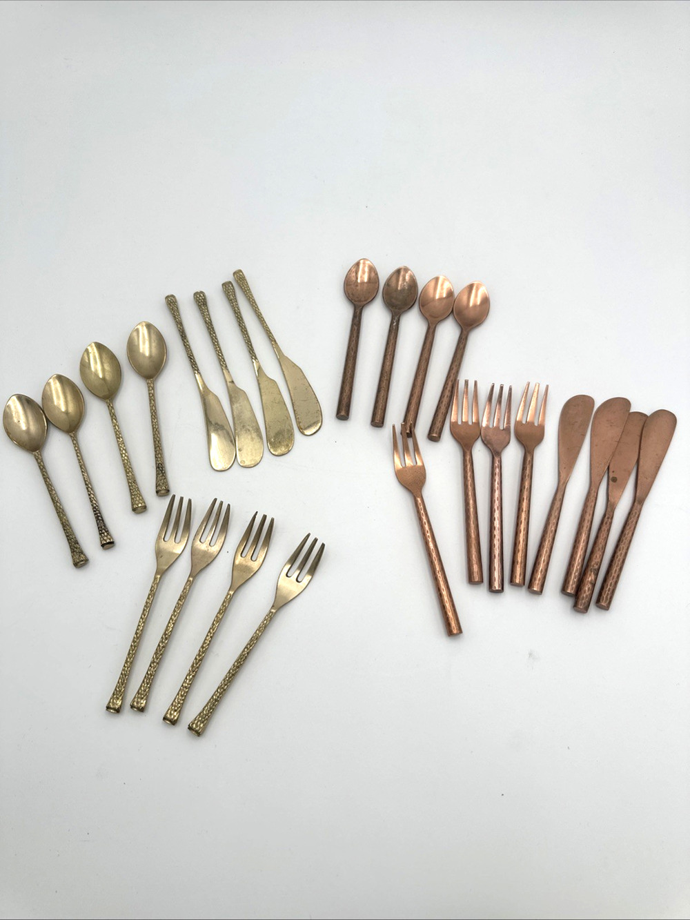 Gold And Rose Gold Plated Appetizer Silverware India 24 Pieces